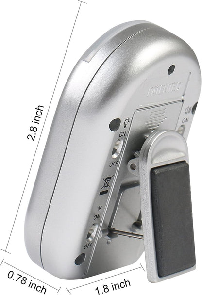 x-wlang 3-in-1 Alerts timer 1013 with vibration ,beep and flash.(kitchen timer ,medical timer,therapeutic timer), silver