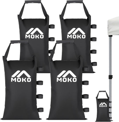 4 Pack 120 LBS Zipper Top Sand Bags for Canopy Legs, No Sand