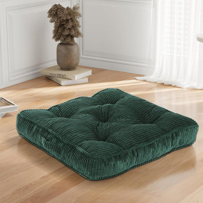 Meditation Floor Cushion, 22x22 Tufted Floor Pillow for Adults