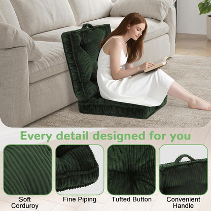 Meditation Floor Cushion, 22x22 Tufted Floor Pillow for Adults