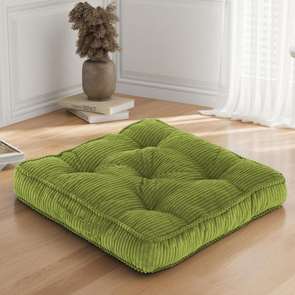 Meditation Floor Cushion, 22x22 Tufted Floor Pillow for Adults