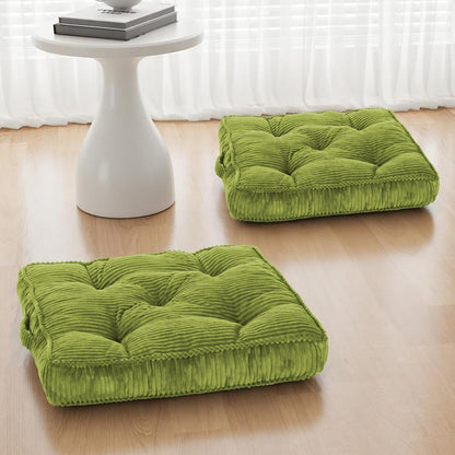 Meditation Floor Cushion, 22x22 Tufted Floor Pillow for Adults