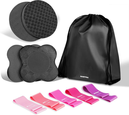 Premium Exercise Knee Support Set of 10 | Thick Foam Yoga Pilates Cushion for Women Men | Knees Elbows Wrists Hands Head Protection