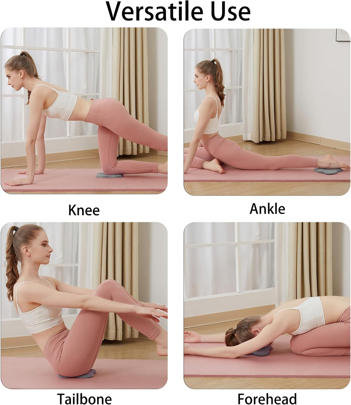 Premium Exercise Knee Support Set of 10 | Thick Foam Yoga Pilates Cushion for Women Men | Knees Elbows Wrists Hands Head Protection