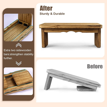 Meditation Bench Kneeling Stool Foldable Wooden Prayer Seat