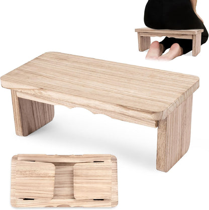 Meditation Bench Kneeling Stool Foldable Wooden Prayer Seat