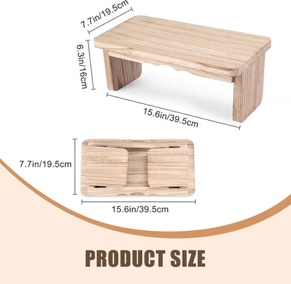 Meditation Bench Kneeling Stool Foldable Wooden Prayer Seat