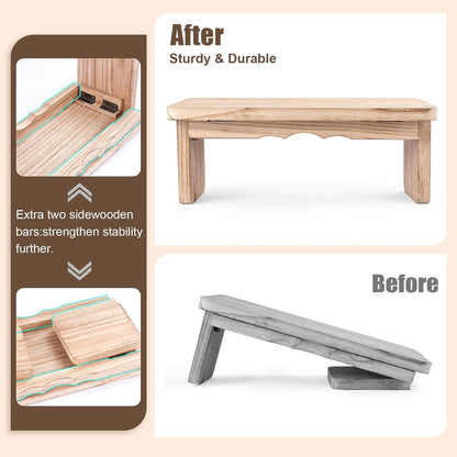 Meditation Bench Kneeling Stool Foldable Wooden Prayer Seat