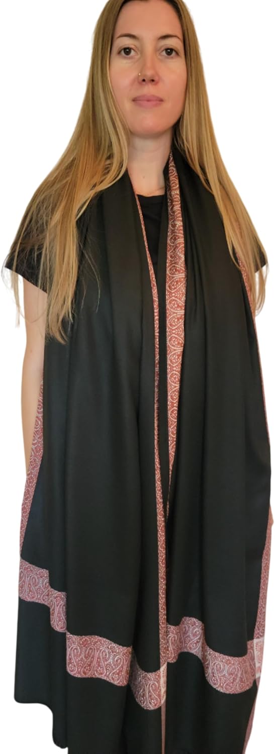 Soft Premium Wool Blend Meditation Shawl - Large Unisex Prayer Wrap, Oversize Scarf & Versatile Blanket