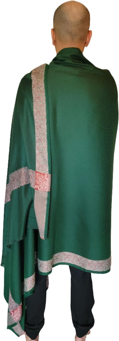 Soft Premium Wool Blend Meditation Shawl - Large Unisex Prayer Wrap, Oversize Scarf & Versatile Blanket