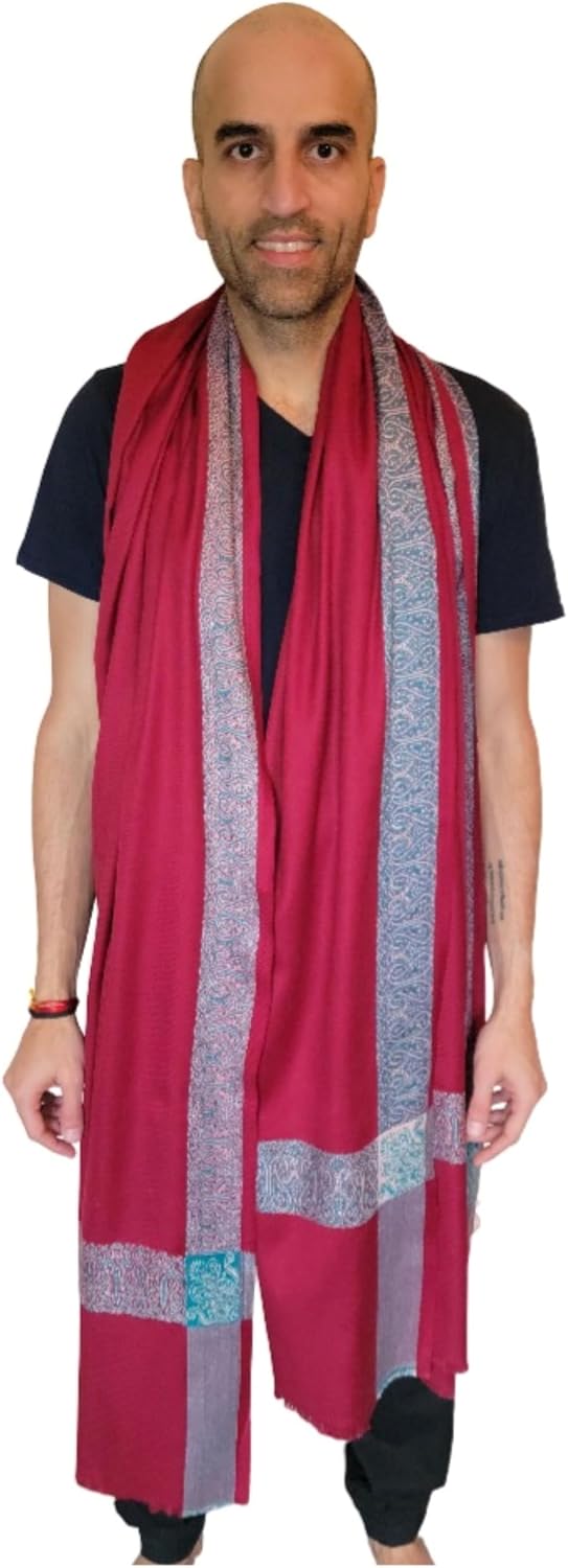 Soft Premium Wool Blend Meditation Shawl - Large Unisex Prayer Wrap, Oversize Scarf & Versatile Blanket