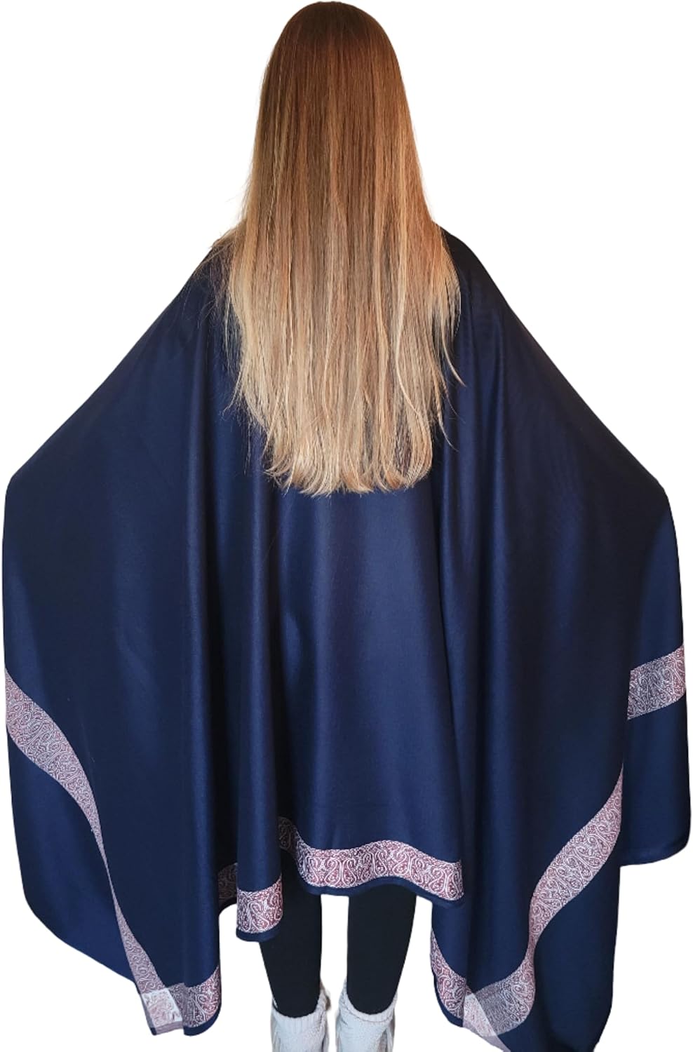 Soft Premium Wool Blend Meditation Shawl - Large Unisex Prayer Wrap, Oversize Scarf & Versatile Blanket