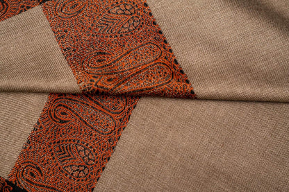 Soft Premium Wool Blend Meditation Shawl - Large Unisex Prayer Wrap, Oversize Scarf & Versatile Blanket