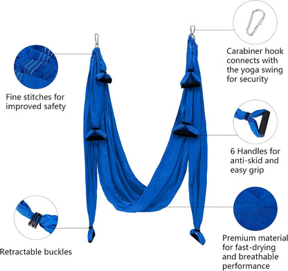 Aerial Yoga Flying Yoga Swing Yoga Hammock Trapeze Sling Inversion Tool for Gym Home Fitness