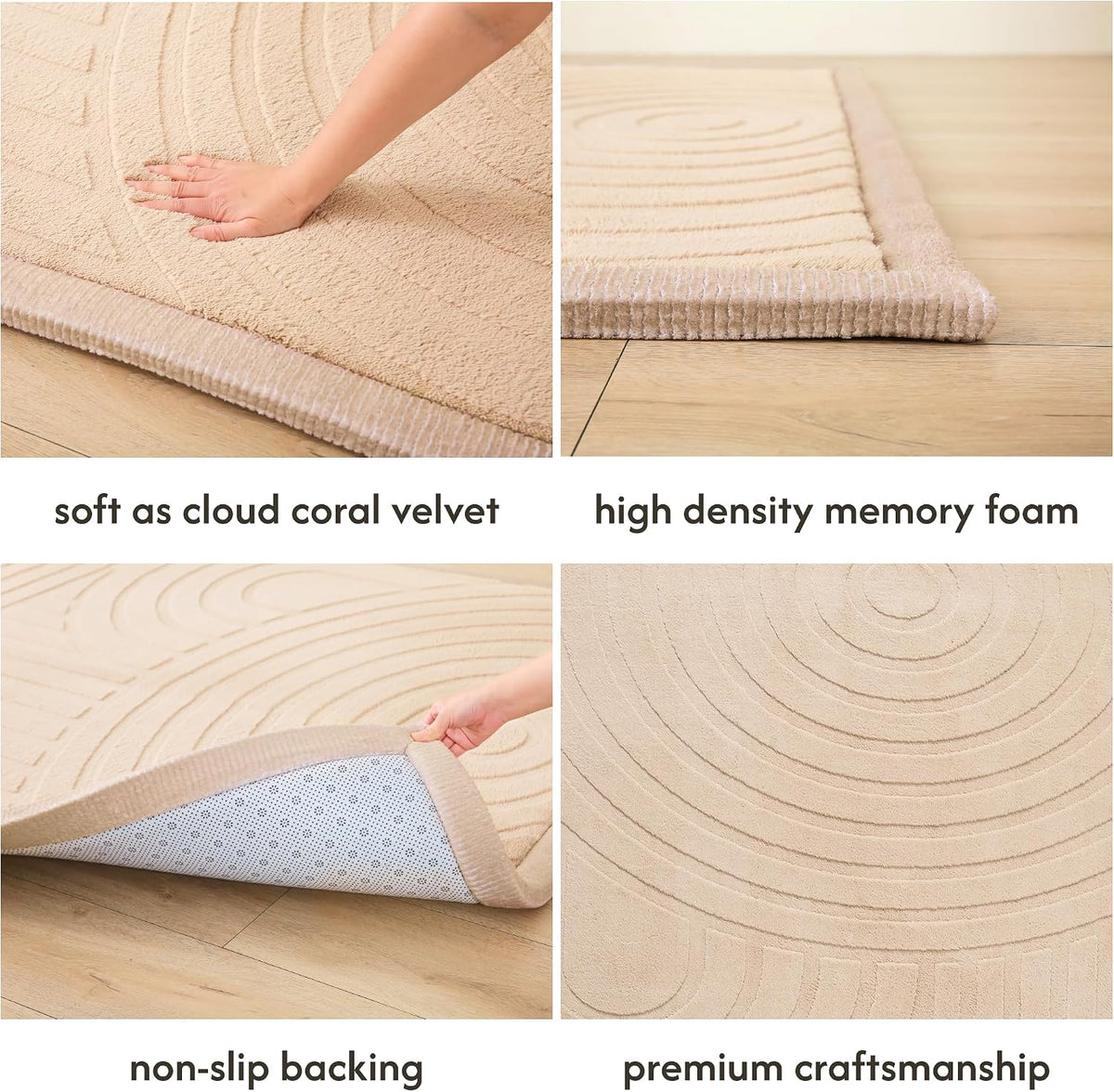 CloudSoft Mat for Floor 60" x 80" Beige