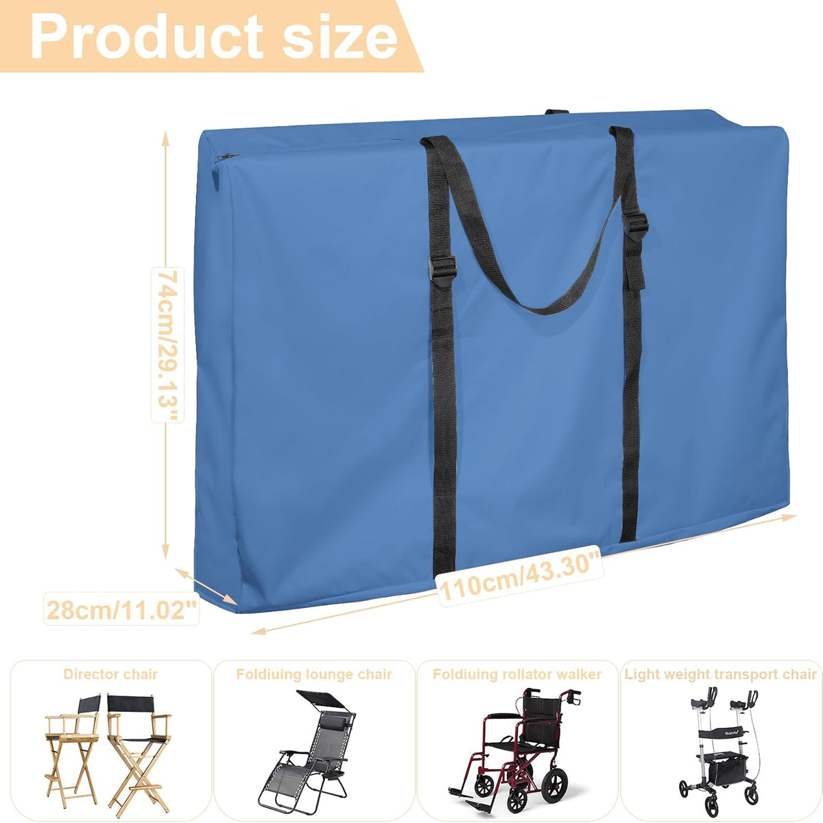 Outdoor Folding Chair Storage Bag, Waterproof 600D Folding Table Carry Bag