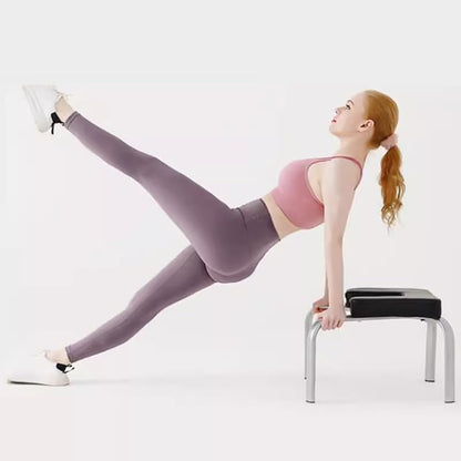 Yoga Inversion Chair,Stainless Steel Frame,Yoga Assist Chair,T-Shaped Removable Seat Yoga Inversion Stool,Yoga Inversion Trainer,Black