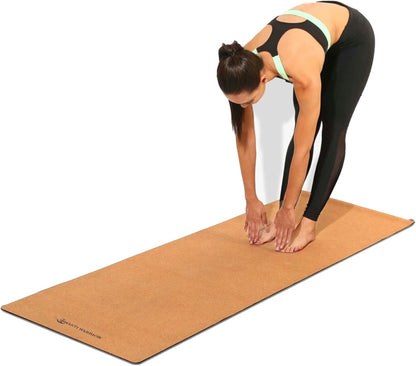 Cork Yoga Mat, Non Slip, 72 x 24 Inch, 3mm Thick