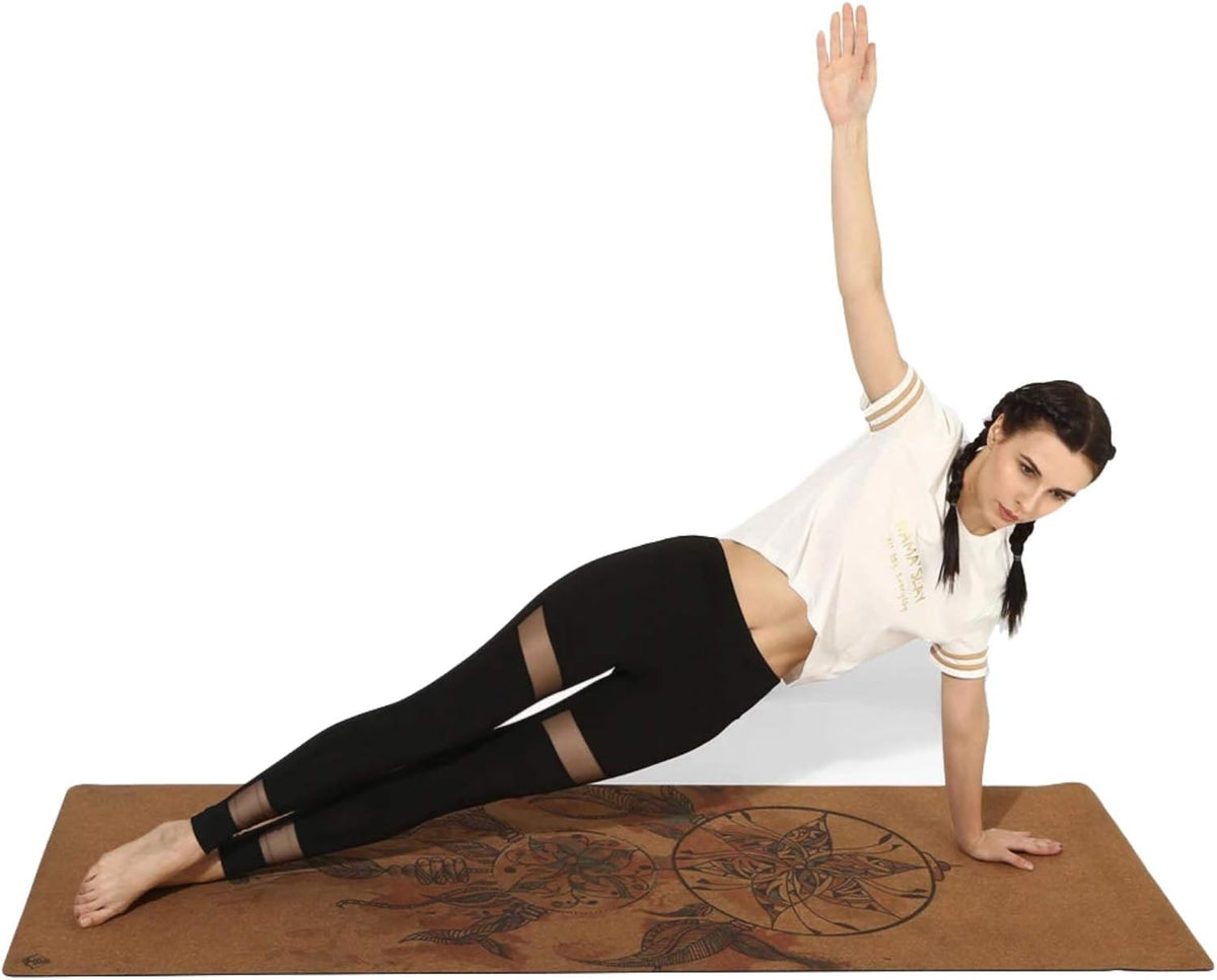 Cork Yoga Mat, Non Slip, 72 x 24 Inch, 3mm Thick