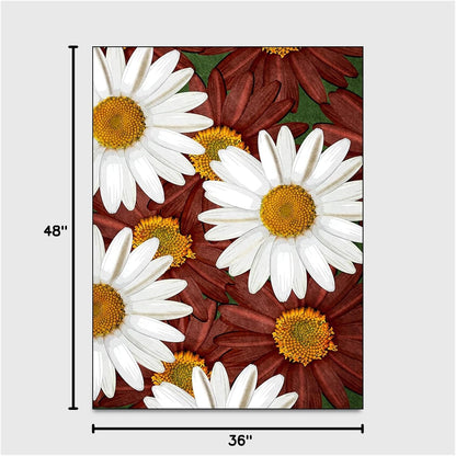 You are My Sunshine Sunflower Area Rug 6x8ft Beautiful Bee Butterfly Rug Indoor Low Pile Non-Shedding Carpet for Contemporary Retro Living Room Bedroom Yoga Mat Washable Non-Slip Rugs