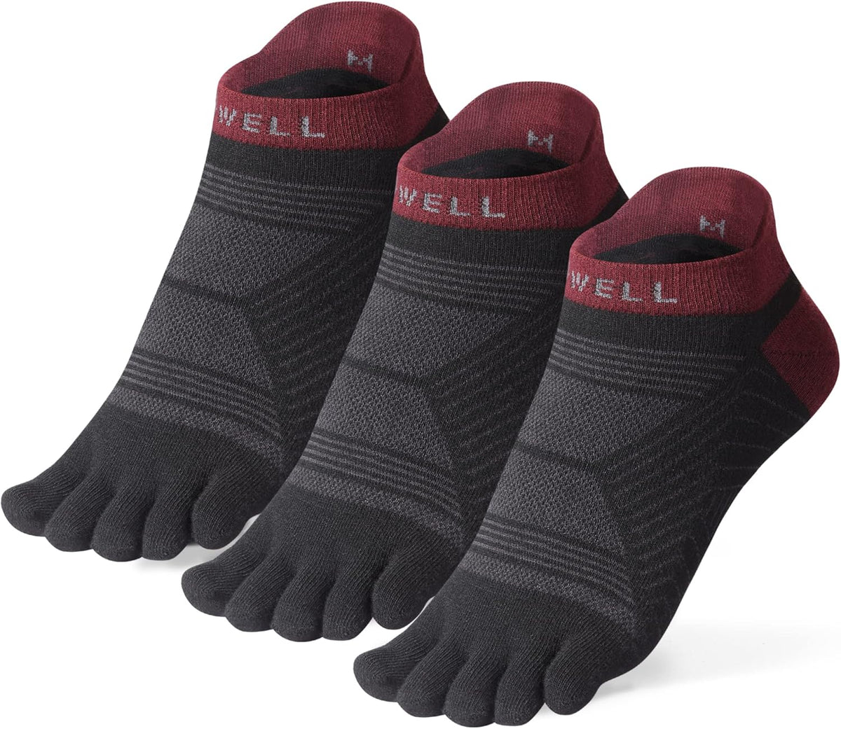 Toe Socks for Men/Women, COOLMAX Five Finger Socks, High Performance Athletic Toe Socks No Show (3Pairs)