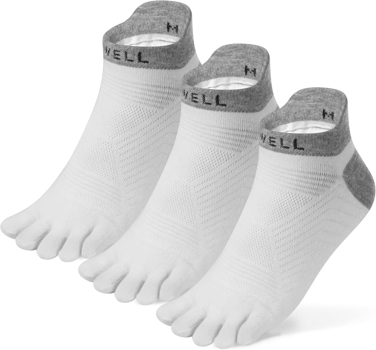 Toe Socks for Men/Women, COOLMAX Five Finger Socks, High Performance Athletic Toe Socks No Show (3Pairs)