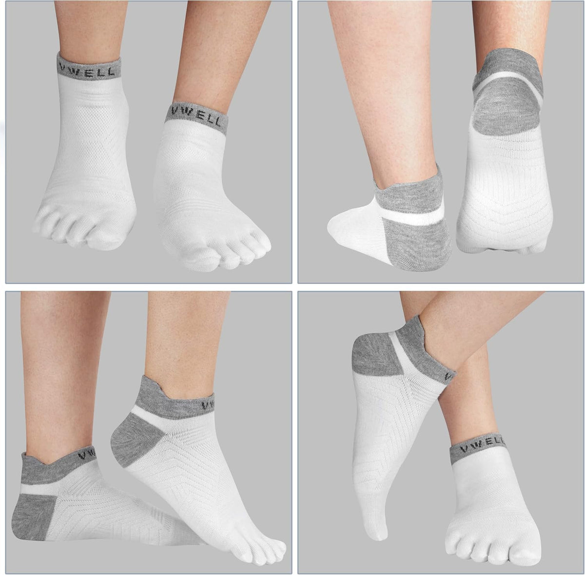 Toe Socks for Men/Women, COOLMAX Five Finger Socks, High Performance Athletic Toe Socks No Show (3Pairs)