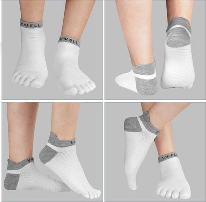 Toe Socks for Men/Women, COOLMAX Five Finger Socks, High Performance Athletic Toe Socks No Show (3Pairs)