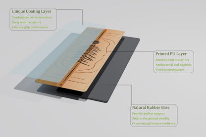 【 】 Yoga Mat * Beast Line -- Unique coating technique, Great wear resistance for a long service life, Vividly printed pattern, Natural rubber base, Strong bounce resilience, Absorb sweat instantly to stay dry, Clean and hygienic.