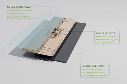 【 】 Yoga Mat * Beast Line -- Unique coating technique, Great wear resistance for a long service life, Vividly printed pattern, Natural rubber base, Strong bounce resilience, Absorb sweat instantly to stay dry, Clean and hygienic.