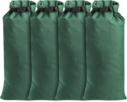 4 Pack Sandbags for Flooding, Reusable Flood Water Barrier Sand Bags, 27"x11" Thickened Canvas Rain Wind Sand Bags with Insert Buckle for Home Door Window Basement Garage Floor