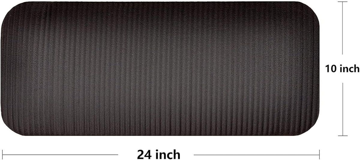 All Purpose 1/2-Inch Extra Thick High Density Anti-Tear Exercise Yoga Mat and Knee Pad with Carrying Strap, Multiple Colors