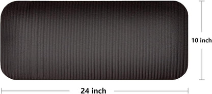 All Purpose 1/2-Inch Extra Thick High Density Anti-Tear Exercise Yoga Mat and Knee Pad with Carrying Strap, Multiple Colors
