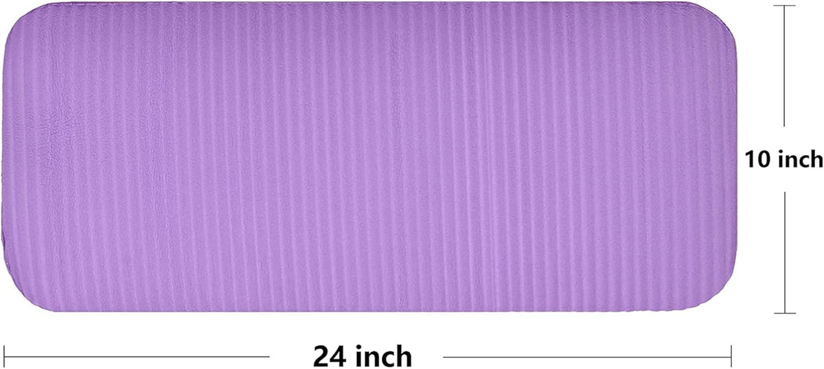 All Purpose 1/2-Inch Extra Thick High Density Anti-Tear Exercise Yoga Mat and Knee Pad with Carrying Strap, Multiple Colors