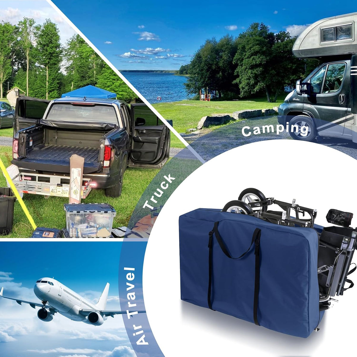 Chair Storage Bag for Folding Longue Zero Gravity, Black