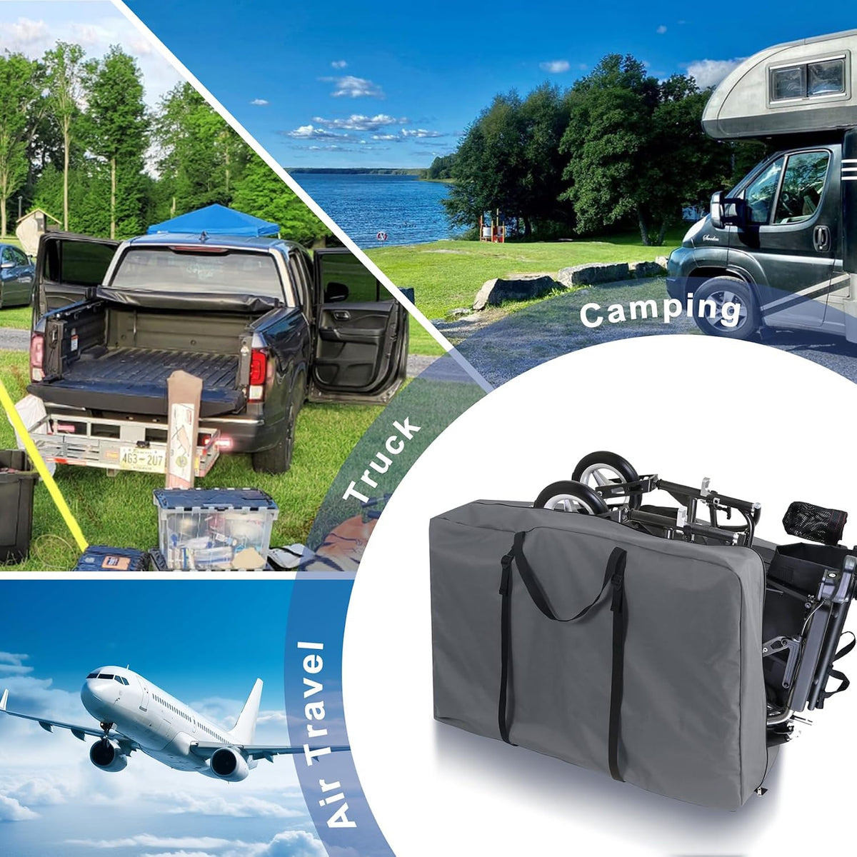 Chair Storage Bag for Folding Longue Zero Gravity, Black