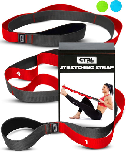 Stretching Strap with Loops, Non Elastic Stretch Band for Physical Therapy