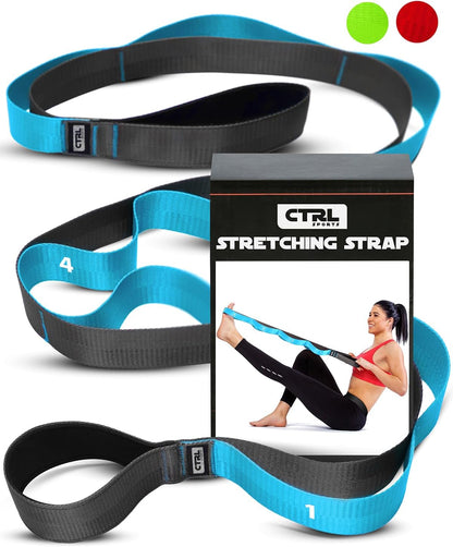 Stretching Strap with Loops, Non Elastic Stretch Band for Physical Therapy