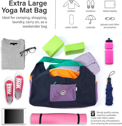 JoYnWell Yoga Bags and Carriers Fits All Your Stuff, Extra Large Yoga Mat Bag Full Zip Yoga Mat Bag with 3 Zipper pockets