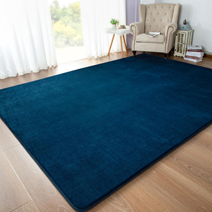 Andecor Shag Living Room Area Rug, 6x9 Cream White Washable Fuzzy Bedroom Rugs, Soft Fluffy Indoor Carpets for Dorm Boys Girls Kids Room Nursery Home Decorations