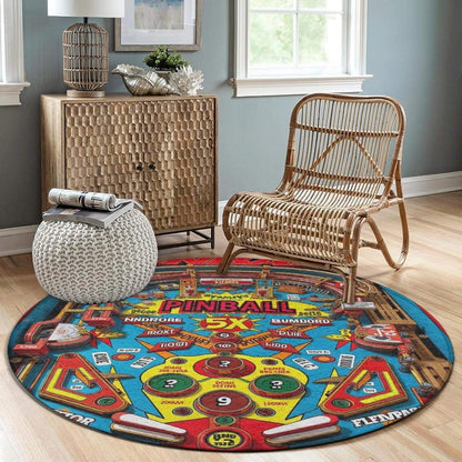Room Sofa Yoga Soft Round Carpet, Home Decor Non Slip Kitchen Office Circle Rug, Machine Washable Modern Round Area Rug Beach Turtles, 60inch