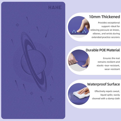 Extra Wide Yoga Mat, 72"x40"x0.4"Thick, Large Exercise Mat, Oversized Non Slip Workout Mat with Strap for Yoga, Pilates, Fitness, Home Gym Studio