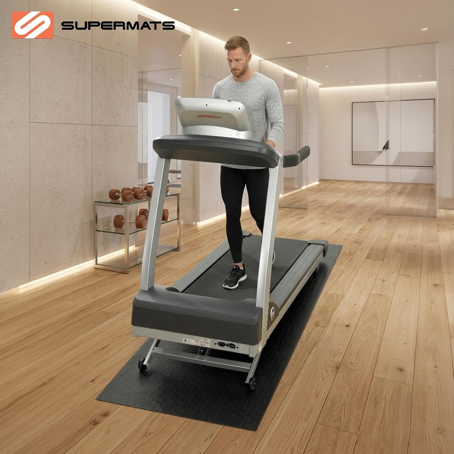 SuperMats Made in U.S.A. for Treadmills Ellipticals Rowing Machines Recumbent Bikes and Exercise Equipment