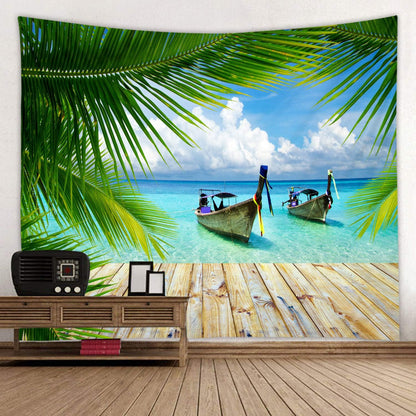 LYFANS Wooden Bridge Water Printing Fabric Tapestry Decorative Wall Art Tablecloth Bed Cover Picnic Carpet Beach Towel Bedroom Dormitory Living Room Multi functional Tapestry 79 x 59 inches