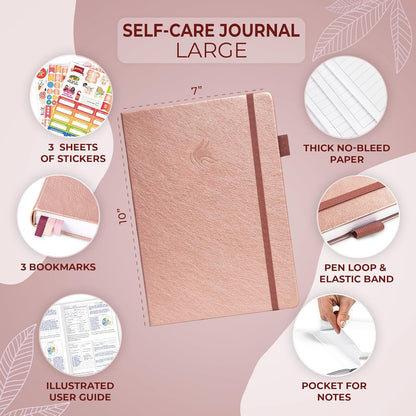 Clever Fox Self-Care Journal – Daily Reflection Notebook – Mental Health & Personal Development Planner, Meditation & Mood Log, A5 (Turquoise)
