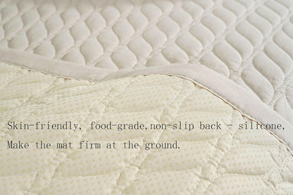 Thick Cotton Yoga Mat 100% Organic Natural Yoga Rug Fitness Rug with Bag for Exercise, Workout Washable 78.8 inches X 27.5 Inches