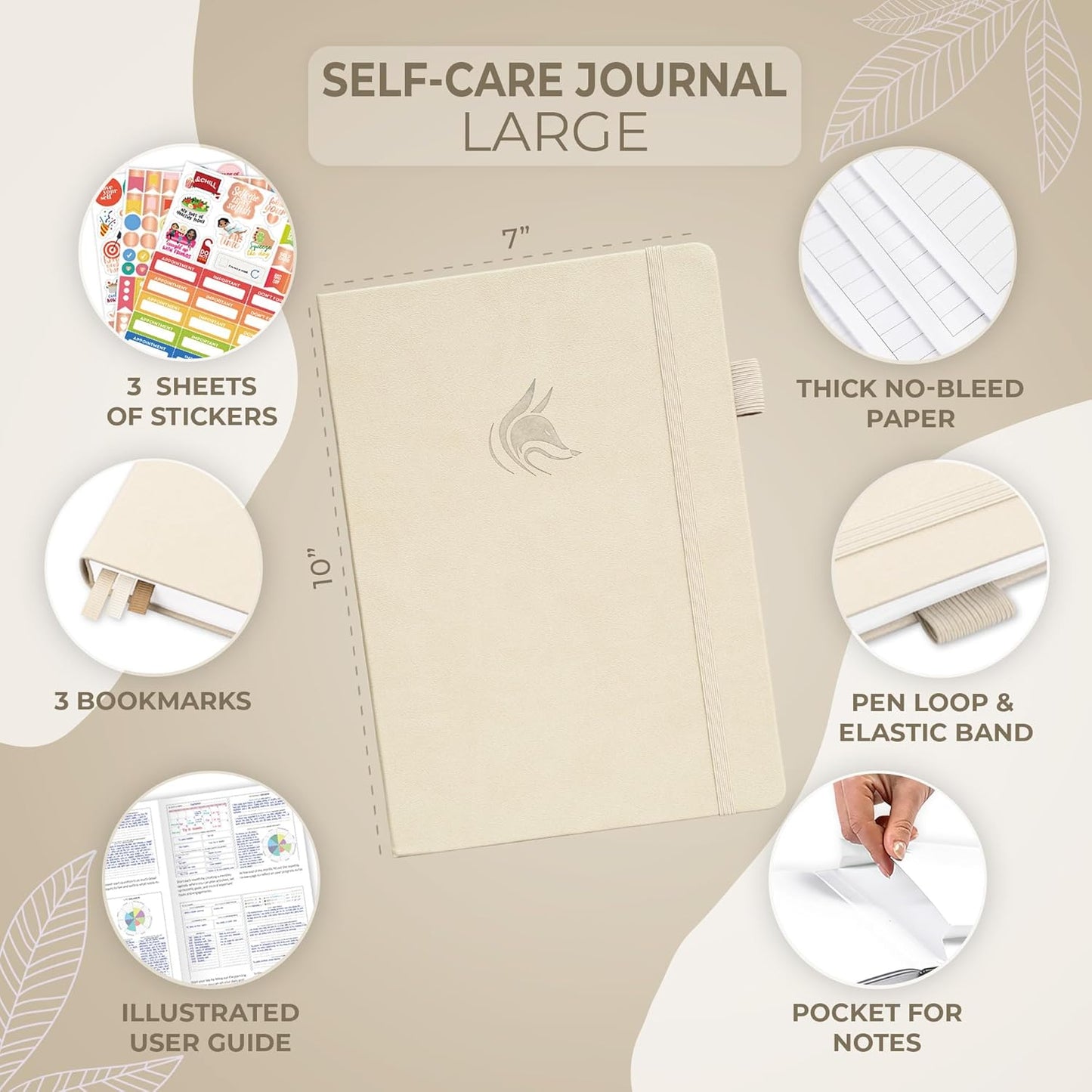 Clever Fox Self-Care Journal – Daily Reflection Notebook – Mental Health & Personal Development Planner, Meditation & Mood Log, A5 (Turquoise)