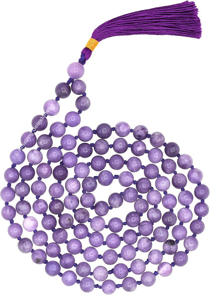 Amazing Gemstone 108 Beads Handmade Mala (Knotted, Rudraksha) - Colors B