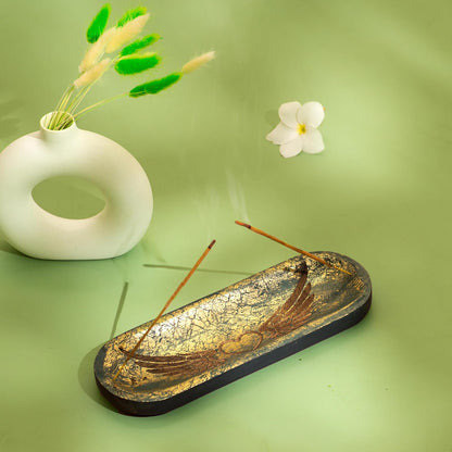 raajsee Wooden Brown Incense Holder -Incense Burner Holder –Ash Catcher - Incense Stick Holder - Meditation & Yoga - Great Gift for Any Occasion Size 11x4 inch