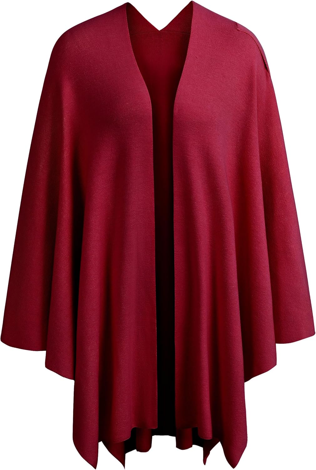 PULI Womens Large Cross Front Poncho Sweater Wrap Topper Knitted Elegant Shawls Cape for Fall Winter